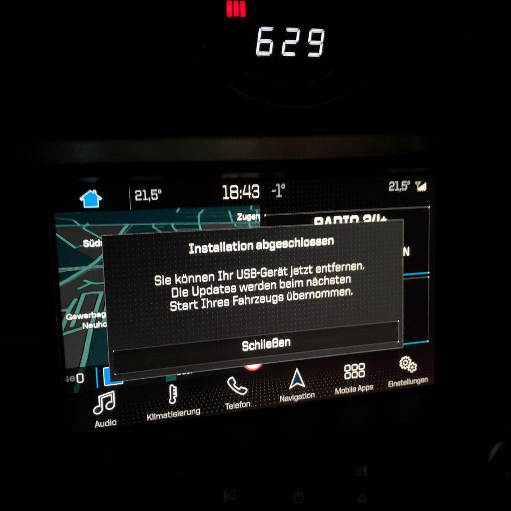 F8 Europa Europe Maps SYNC 3 Update Screen Instructions